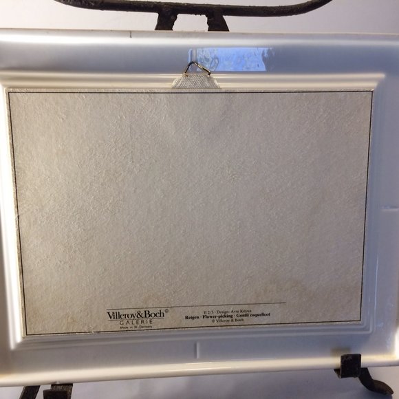 Vintage Wall Ceramic Tile Villeroy & Bosh Galerie Reign Flower picking Gentil - Picture 5 of 6